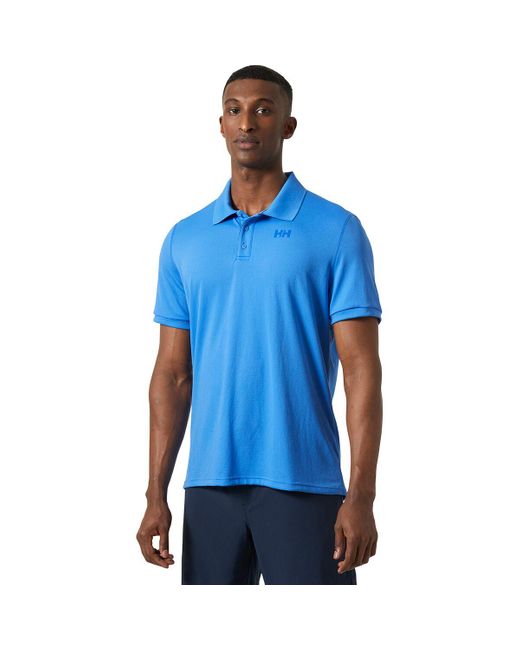 Helly Hansen Blue Hh Lifa Active Solen Short-Sleeve Polo Shirt for men
