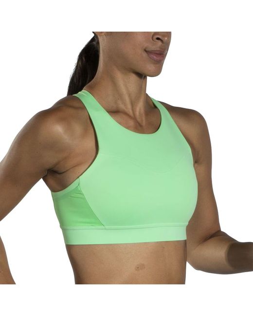 Brooks Drive 3pocket Sports Bra in Green Lyst