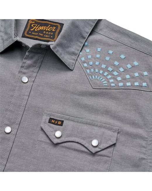 Howler Brothers Gray Crosscut Deluxe Snap Shirt for men