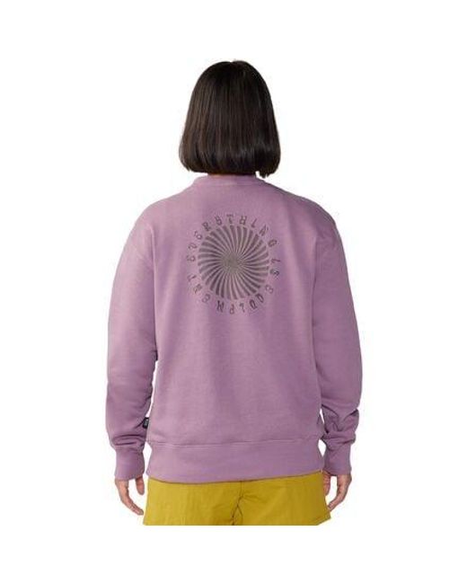 Mountain Hardwear Purple Spiral Pullover Crew Sweatshirt