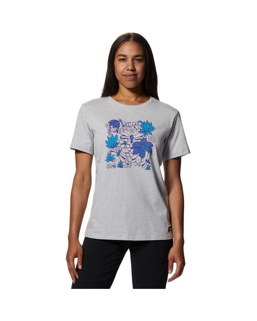Mountain Hardwear Blue Mhw Logo Graphic Short-sleeve T-shirt