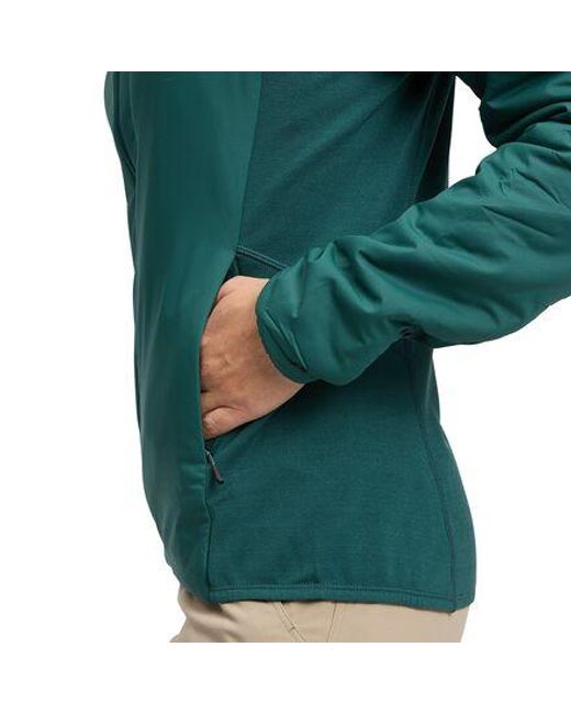 Black Diamond Green First Light Hybrid Hooded Jacket