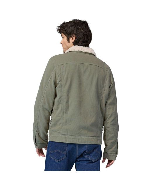 Patagonia Pilelined Trucker Jacket in Gray for Men Lyst