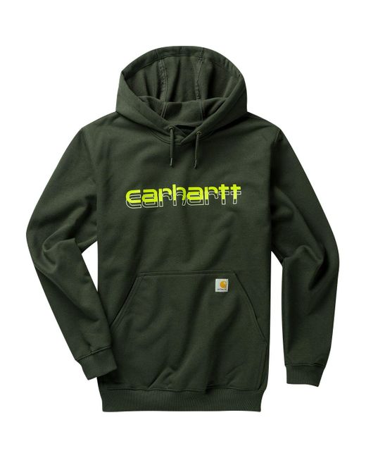 Carhartt Rain Defender Loose Fit Mw Logo Graphic Sweatshirt in Green ...