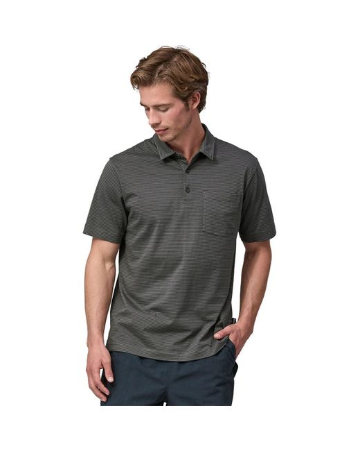 Patagonia Gray Organic Cotton Lightweight Polo for men