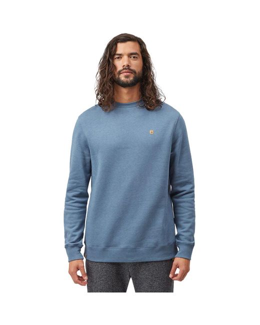 Tentree Blue Treefleece Classic Crew Sweatshirt