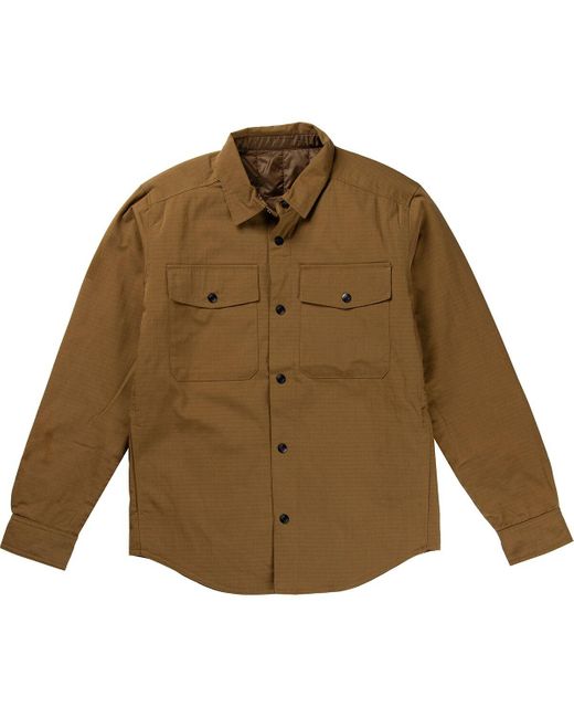 Topo Green Insulated Shirt Jacket for men
