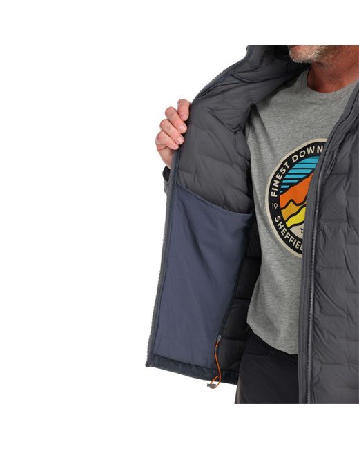 Rab Cubit Stretch Down Hooded Jacket in Gray for Men Lyst