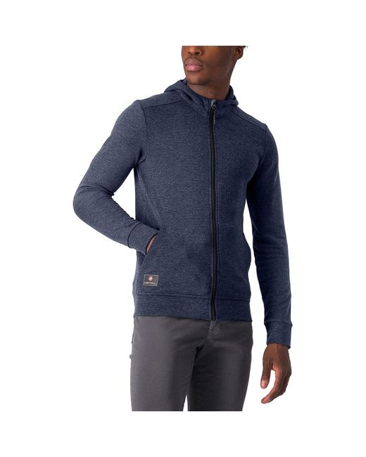 Castelli Blue Milano Full-Zip Fleece Jacket for men