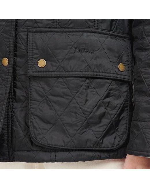 Barbour Black 'Beadnell' Quilted Jacket