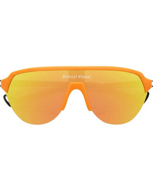 District Vision Multicolor Nagata Speed Blade Sunglasses Infrared/D+ Fire Mirror