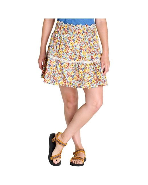 Toad&Co Yellow Marigold Ruffle Skirt