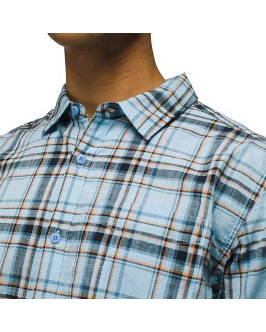 Prana Blue Groveland Shirt for men