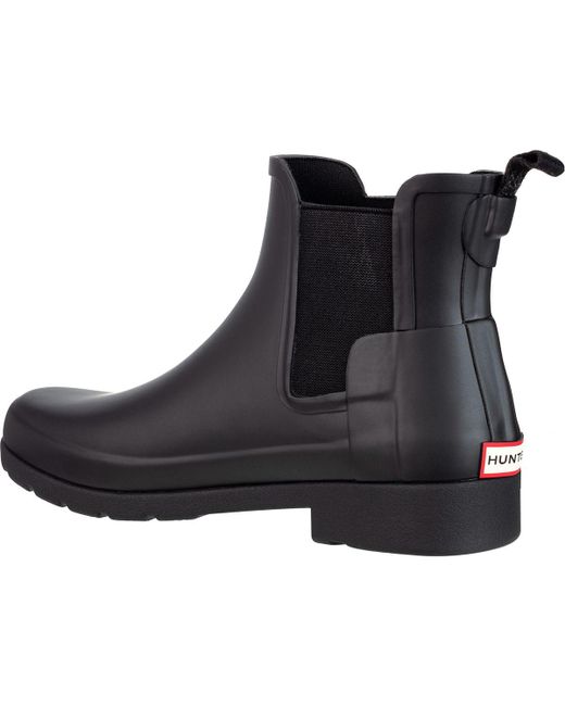 hunter matte black chelsea boots
