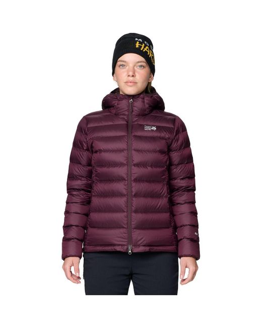 Mountain Hardwear Purple Tiberondack Down Hoodie