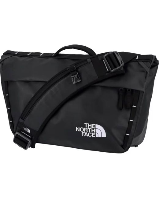 The North Face Black Base Camp Voyager Messenger Bag Asphalt/Radiant for men