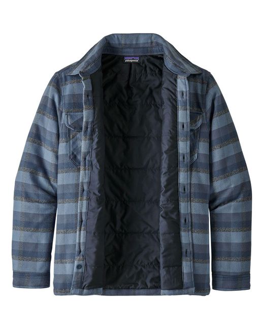 Patagonia Blue Insulated Fjord Flannel Jacket for men