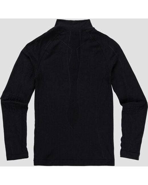 Falke Blue Sk Wt Long-Sleeve Zip Shirt