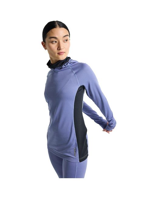 Burton Midweight X Base Layer Long Neck Hoodie in Blue Lyst