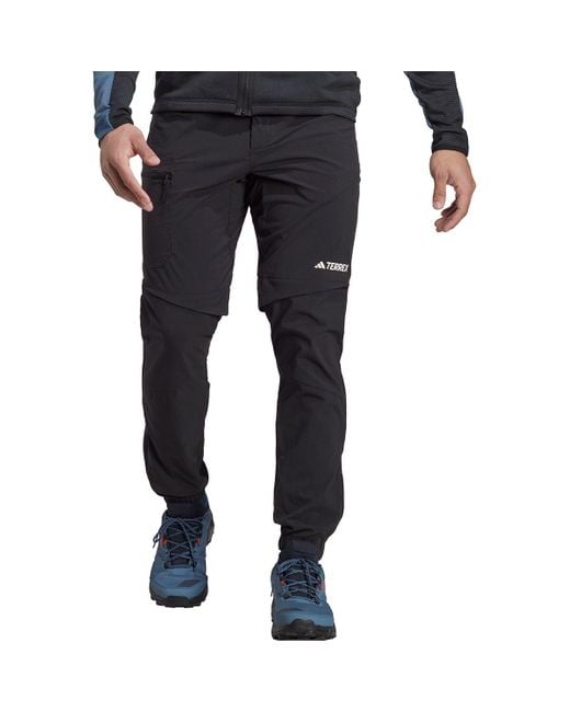 Adidas Originals Blue Utilitas Hiking Zip Off Pants for men