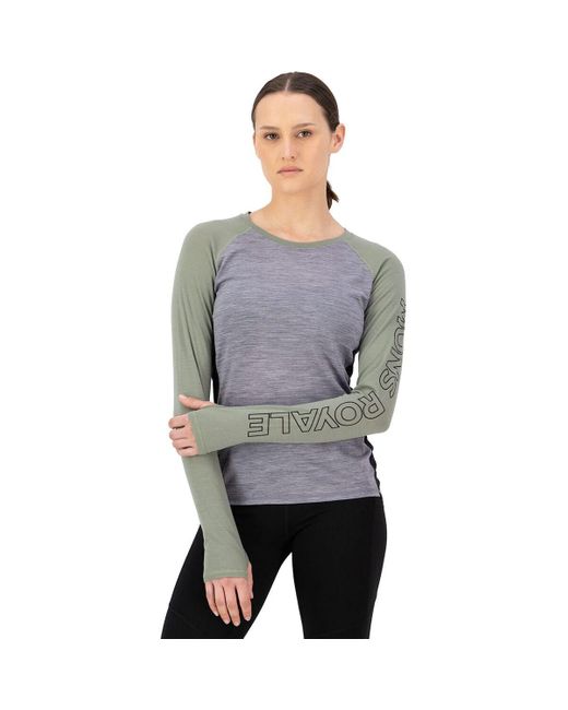 Mons Royale Gray Bella Tech Long-Sleeve Top