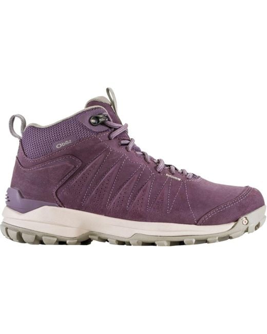 Oboz Purple Sypes Mid Leather B-Dry Hiking Boot