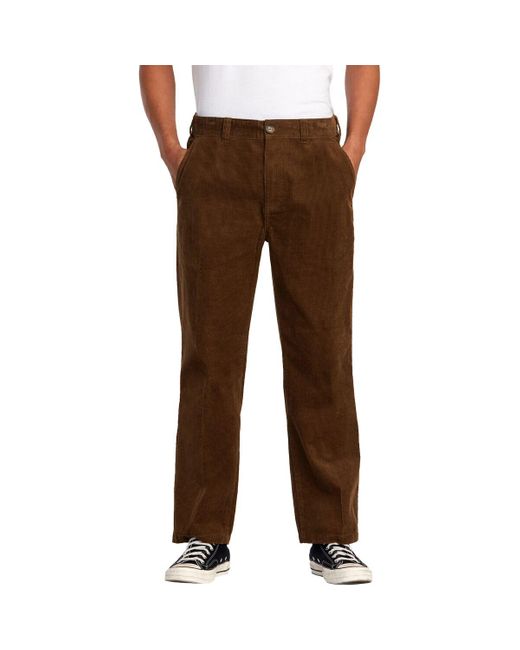 RVCA Brown Curren Cord Chino 28in Pant for men