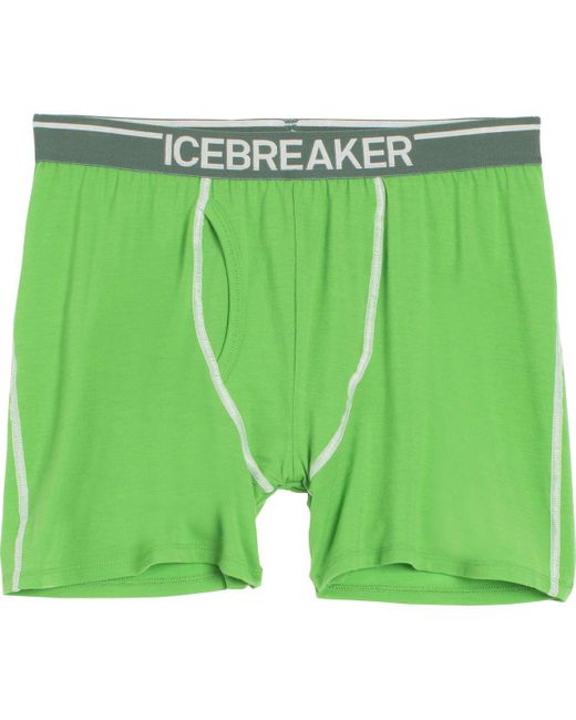 Icebreaker Green Anatomica Boxer + Fly for men