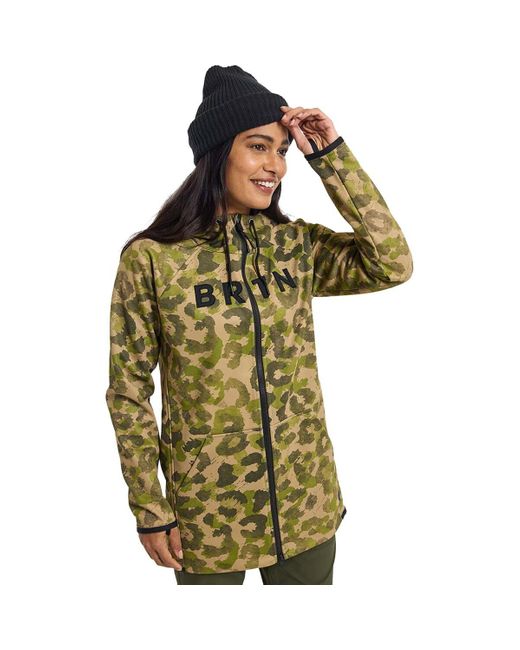 Burton Green Crown Weatherproof Long Full-Zip Fleece Jacket