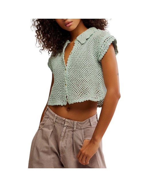 Free People Multicolor Lily Crochet Top