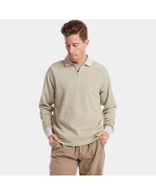 White/space White Quarter Zip Long-sleeve Top for men