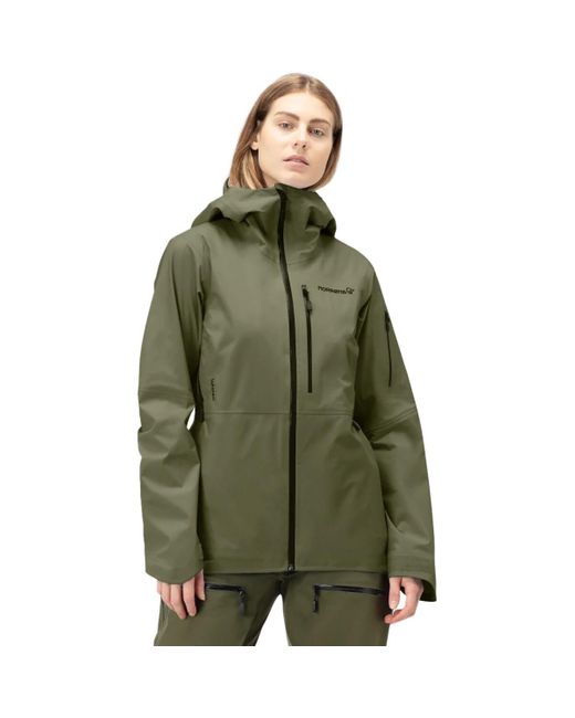 Norrøna Synthetic Lofoten Goretex Jacket in Olive Night (Green) Lyst