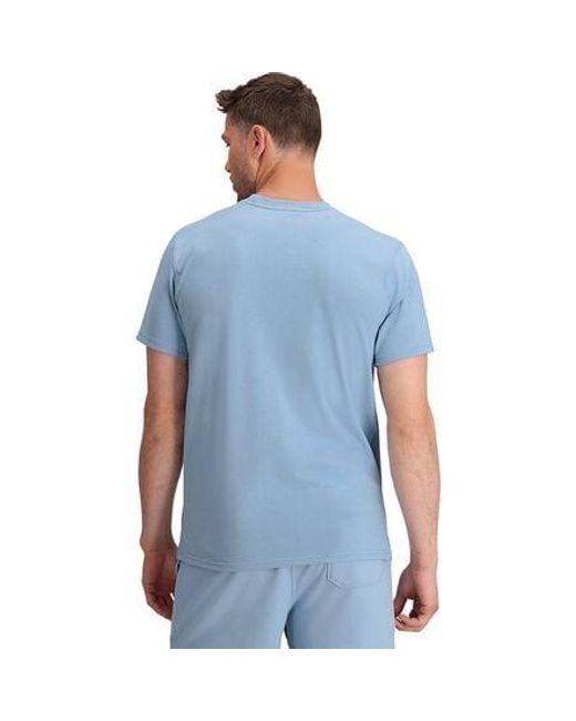 The North Face Blue Heritage Patch Heathered T-Shirt for men