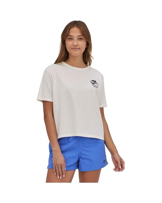Patagonia White Defend Our Oceans Organic Easy Cut T-shirt
