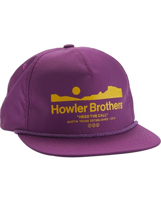 Howler Brothers Purple Unstructured Snapback Hat for men