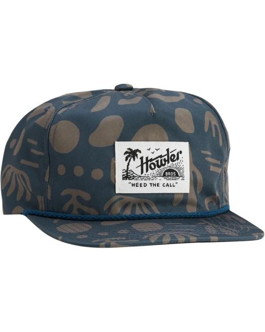 Howler Brothers Blue Unstructured Snapback Hat Distant Forms: Dark Slate