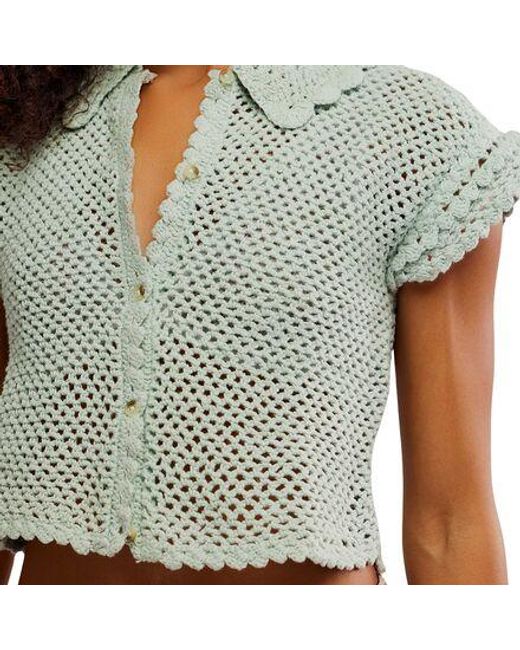 Free People Multicolor Lily Crochet Top