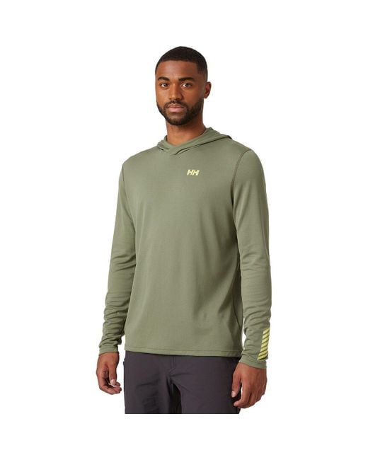 Helly Hansen Synthetic Hh Lifa Active Solen Hoodie in Green for Men Lyst