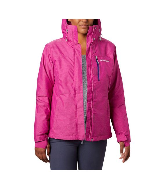 Columbia Pink Alpine Action Omni-heat Hooded Jacket
