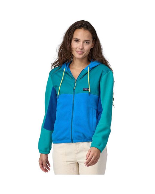 Patagonia Blue Microdini Hooded Fleece Jacket