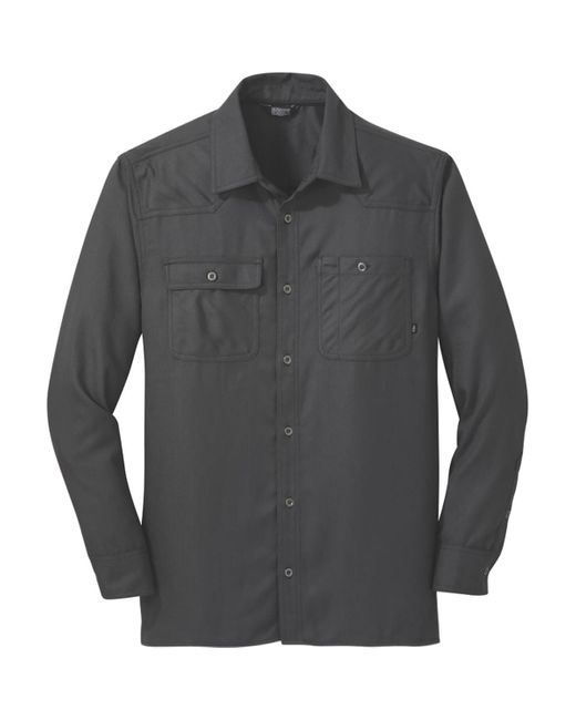 Outdoor Research Gray Feedback Flannel Shirt for men