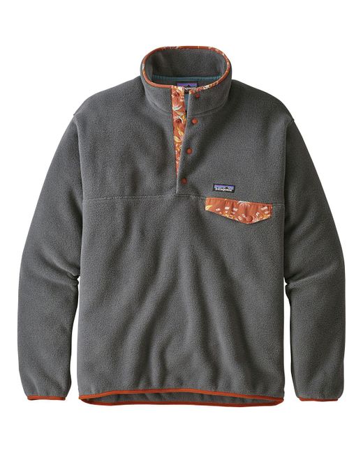 Patagonia Gray Lightweight Synchilla Snap-t Fleece Pullover for men