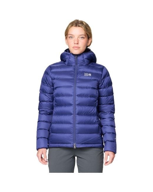 Mountain Hardwear Blue Tiberondack Down Hoodie