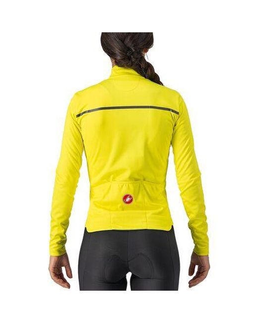 Castelli Yellow Sinergia 2 Full-Zip Long-Sleeve Jersey