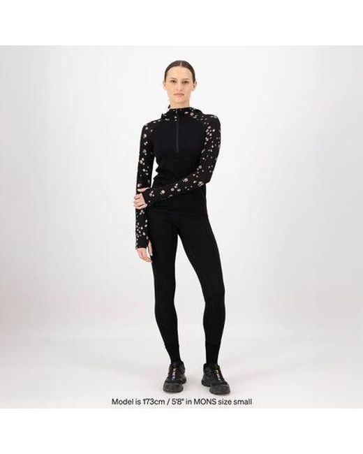 Mons Royale Black Bella Tech Hooded Top