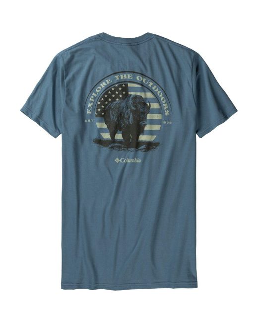 Columbia Blue Bisonia T-Shirt for men