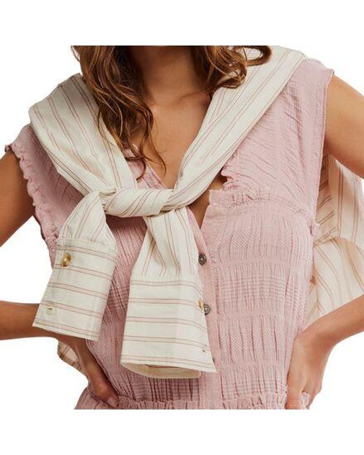 Free People Pink Desert Dazed Midi Dress