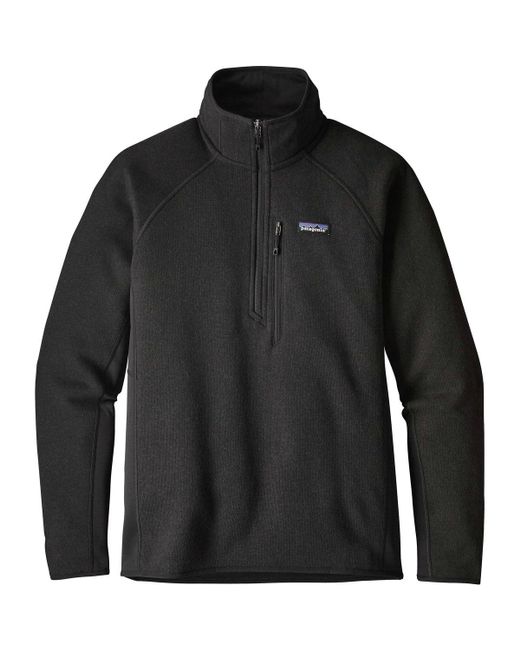 Patagonia Black Performance Better Sweater 1/4-zip Fleece Jacket for men