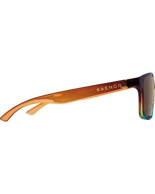 Kaenon Brown Rockaway Polarized Sunglasses Tobacco Denim/ 12