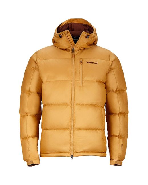 Marmot Yellow Guides Down Hooded Jacket for men